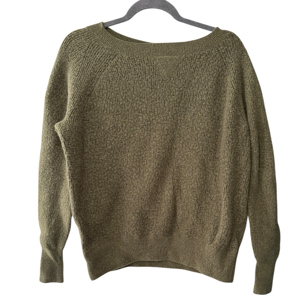 J. Crew Olive Women's Crew Neck Sweater merino wool/ alpaca blend size small